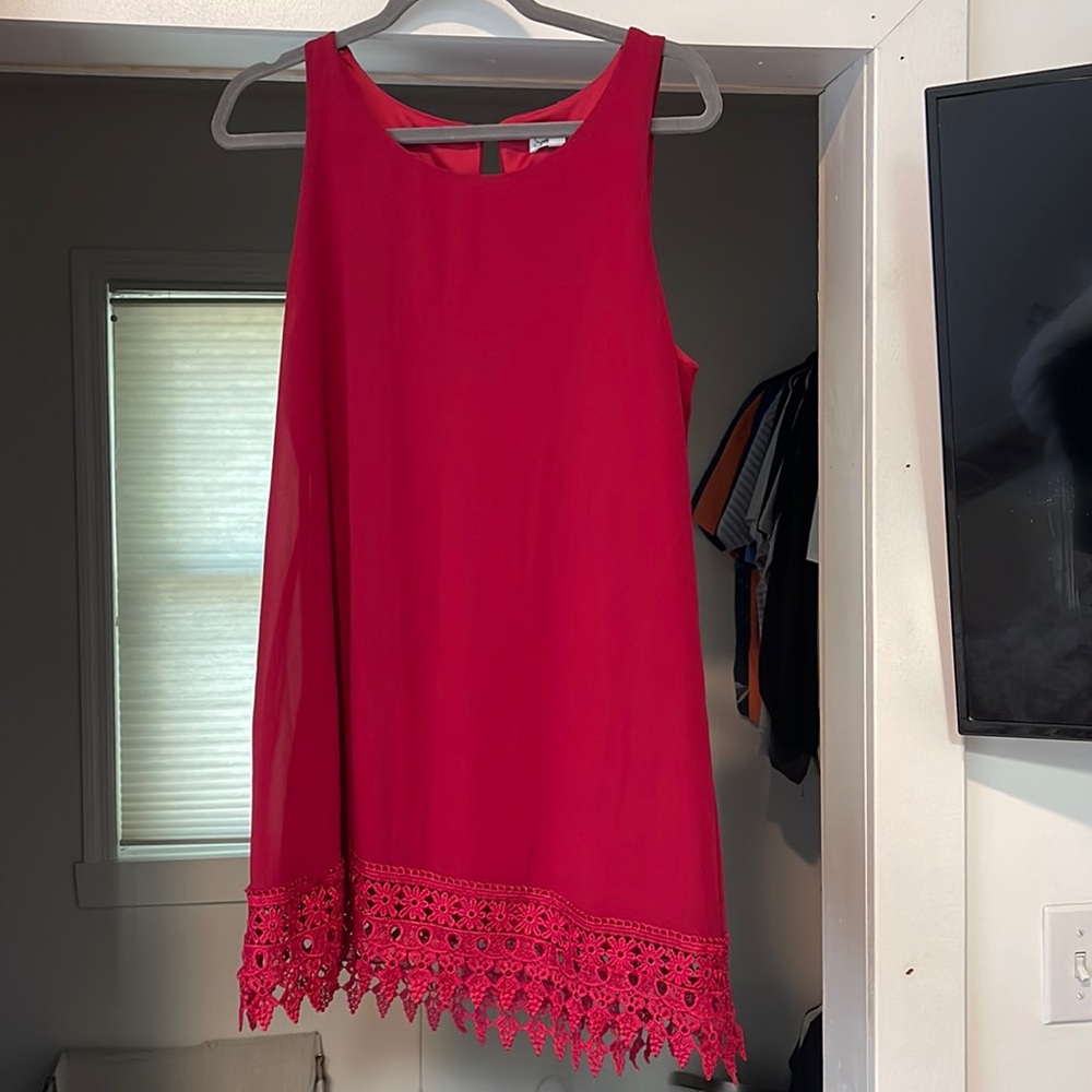 Mini red dress
